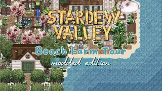 Beach Farm Tour with Visual Mods  Stardew Valley 16 [upl. by Asylla]