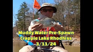 Muddy Water PreSpawn Crappie Lake Rhodhiss NC on 31124 [upl. by Enella978]