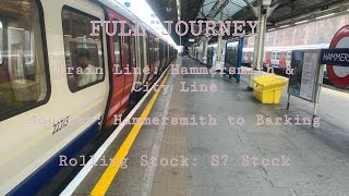 Hammersmith amp City Line from Hammersmith to Barking Full Journey [upl. by Elleiand]