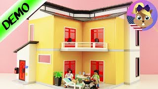 Playmobil Modern House 9266  unpacking and building Play with me Toys for Kids [upl. by Alael]