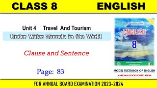 Clause and Sentence  Class 8 English NBF New Book  Federal Board English Class 8 [upl. by Ahtram]