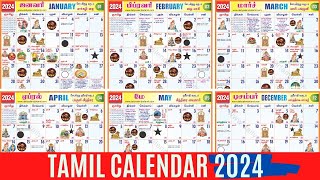 Tamil Calendar 2024  January to December  Holidays Festivals Auspicious Days amp Muhurtham Dates [upl. by Klaus124]