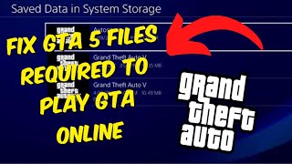 How To Fix GTA 5 Files Required To Play GTA ONLINE Could Not Be Downloaded  PS4  PS5 2023 Fix [upl. by Sible128]