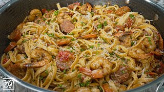 Shrimp and Sausage Cajun Pasta [upl. by Seerdi]