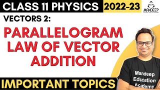 Parallelogram Law Of Vector Addition  Vectors Physics Class 11th Part 03  CBSE JEE NEET [upl. by Enyala]