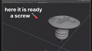 how to make a screw in 3d software autodesk maya quick tips 3dmodeling atodeskediting blender [upl. by Etnahsa]