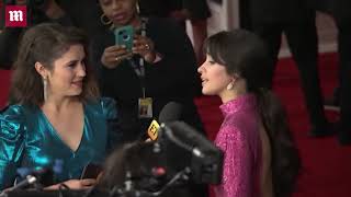 Camila Cabello is pretty in pink on 2019 Grammys red carpet [upl. by Brannon]