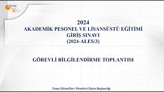 2024 ALES 3 Görevli Eğitim Sunumu [upl. by Neitsabes]