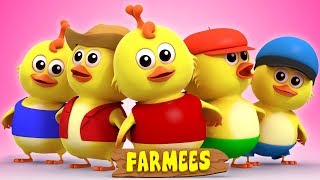 Five Little Chicks  Nursery Rhymes Songs For Kids  Rhymes For Children by Farmees [upl. by Schroth377]