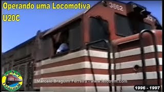 107  OPERANDO UMA LOCOMOTIVA U20C 3862 EM TRIAGEM PAULISTA  1996  1997  CANAL LELOTREM [upl. by Chen]