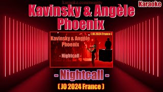 Karaoke  Kavinsky  Angèle  Phoenix  Nightcall Cloture JO 2024 France [upl. by Noreht]