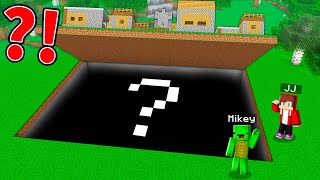 JJ and Mikey Found a SECRET BASE Under The BIG VILLAGE in Minecraft survive Maizen [upl. by Damiani]