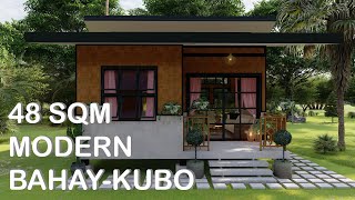 48 SQM MODERN BAHAY KUBO  Konsepto Designs [upl. by Jillene260]