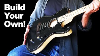 How to Make an Acoustic Electric TeleStyle Guitar Step by Step [upl. by Octavian]