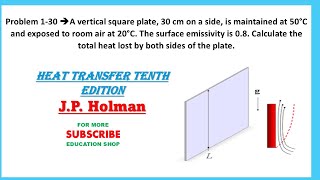 Problem 130 from chapter one of book Heat Transfer 10th edition by JP Holman [upl. by Elish]