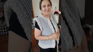 Selam 🖐❤️🧶 tığ işi kürk yelek detaylar kanalımda diy handmade crochet keşfet [upl. by Dnaloy9]