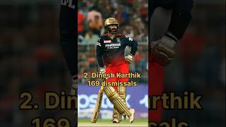 Top 10 keepers with most dismissals in IPL history cricket shortscricketshortsmsdhni viratkohli [upl. by Lisab]