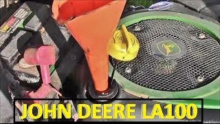 How to Replace Oil on John Deere LA100 Riding Lawnmower [upl. by Emmanuel]