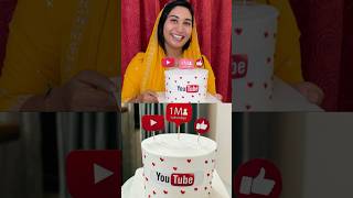 1 M YouTube Theme Cake ❤️✨ trendingonshorts youtubeshorts [upl. by Tanah]