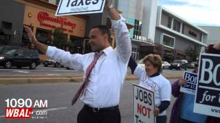 Dan Bongino Sign Waving [upl. by Ahsienod349]