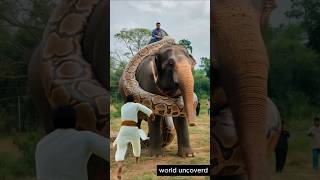 Massive Python Wraps Around Elephant – Watch What Happens Next shorts [upl. by Abbot806]