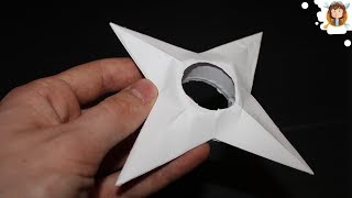 How to Make a Cardboard  Paper Ninja Star [upl. by Essej150]