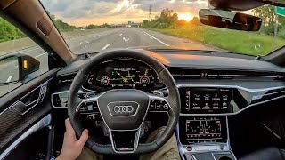 2024 Audi RS7 Performance  Twin Turbo V8 Evening Commute [upl. by Artenek]