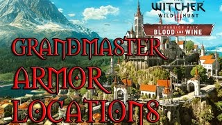 The Witcher 3 Blood And Wine  Begin All Scavenger Hunts Grandmaster Armor Locations  MAPS [upl. by Renelle]