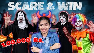 LAST TO SCREAM WINS 1 LAKH Rs CHALLENGE  Halloween Challenge  PARIS LIFESTYLE [upl. by Orton673]