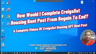 CL Housing Full Videos Update  Craigslist Ad Posting Tutorial [upl. by Siravaj]