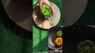 Stuffed capsicum 🫑 inspired by GreatIndianAsmr viralshort vir trending [upl. by Caruso]