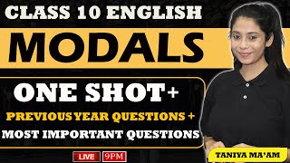 Modals in English Grammar  Modals  Class 10 English Grammar 202324  Modals One Shot [upl. by Senga]