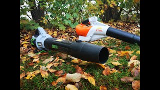 Vergleich zwischen dem Stihl AkkuBlasgerät BGA 250 und dem EGO AkkuLaubbläser LB7650E mit Test [upl. by Marks]