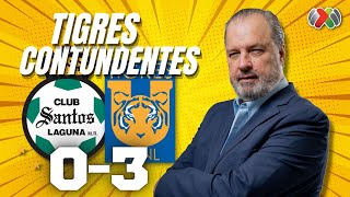 TIGRES CONTUNDENTES  Santos Laguna vs Tigres UANL  Torneo Clausura 2024 Liga MX [upl. by Ycram]