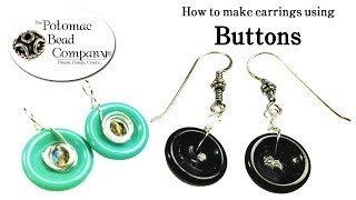 How to Make Earrings with Buttons [upl. by Ellednahc931]