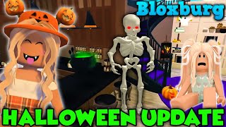 Bloxburg Halloween Update My Mom Roleplays As A Kid [upl. by Berkie]