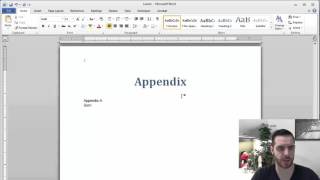 How to Add an Appendix to a Word Document [upl. by Anet40]