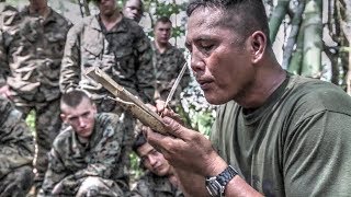 US Marines Learn Jungle Survival Skills From Philippine Marines [upl. by Sucramaj]