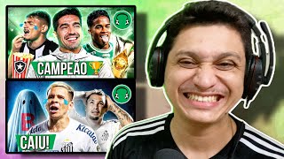 REACT  🎵 PALMEIRAS CAMPEÃO E SANTOS REBAIXADO 😂  FutParódias [upl. by Lusty]