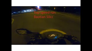 Baotian classic 50cc top speed run [upl. by Innob]