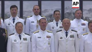 US Navy chief in Beijing for talks on SChina Sea [upl. by Buseck]