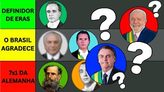 Quem Foi o MELHOR PRESIDENTE do Brasil  TIERLIST [upl. by Inilahs829]