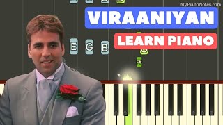 Viraaniya Namastey London Piano Tutorial with Notes amp Chords [upl. by Dnilasor]