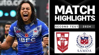 England v Toa Samoa  2nd International Test  Match Highlights [upl. by Anirod]