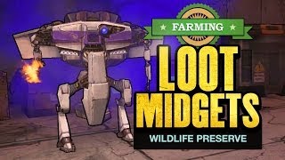 Borderlands 2  Farming the Wildlife Preserve Loot Midgets [upl. by Orwin]