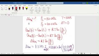 Calculate the CHANGE in MOLAR Gibbs ENERGY for an ISOTHERMAL Process  PHYSICAL CHEM [upl. by Elokcin]