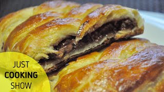 CHOCOLATE IN PUFF PASTRY  A simple dessert recipe [upl. by Akemor]