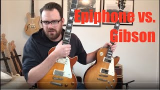 Modified Epiphone Les Paul Plus vs Stock Gibson Les Paul Tribute [upl. by Dann]