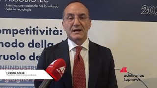 Biotech Greco Assobiotec “E’ tecnologia abilitante facciamo sistema per essere competitivi” [upl. by Kariotta]