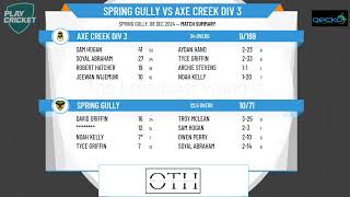 Spring Gully v Axe Creek DIV 3 [upl. by Khalsa349]